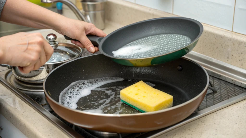 식기세척기에서 테플론 코팅이 더 많이 벗겨지나요?