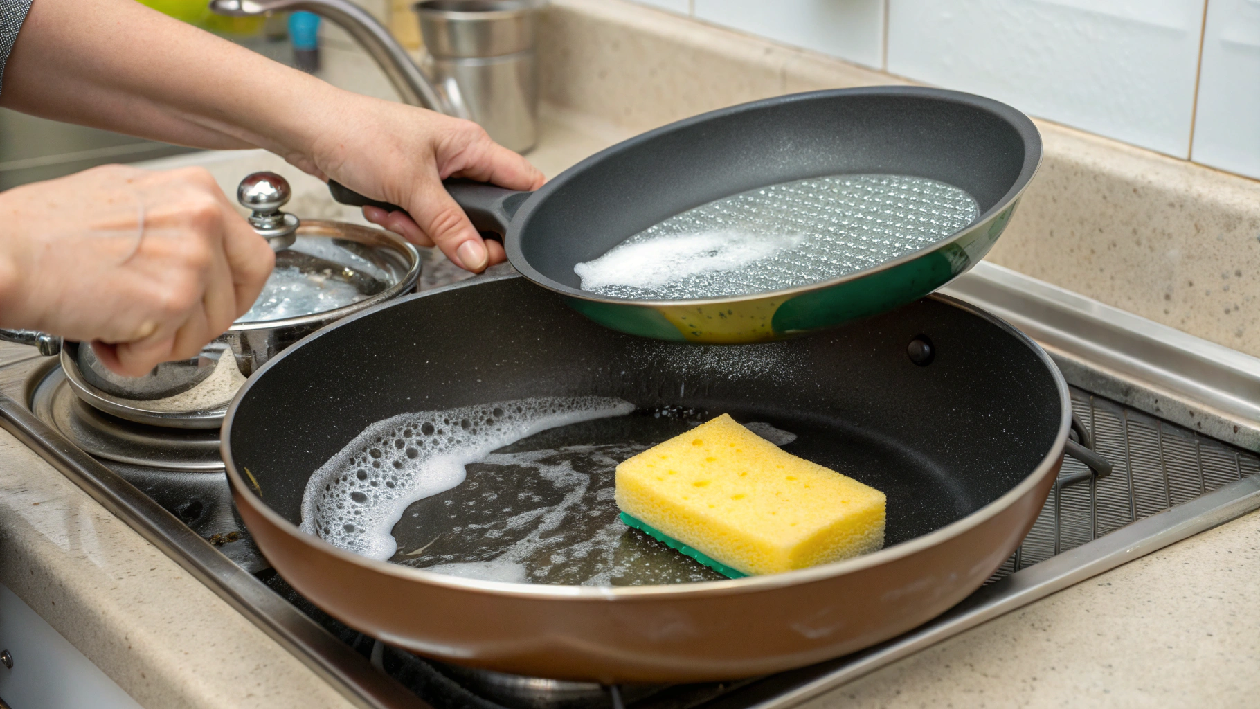 ¿El teflón se desmorona más en el lavavajillas?